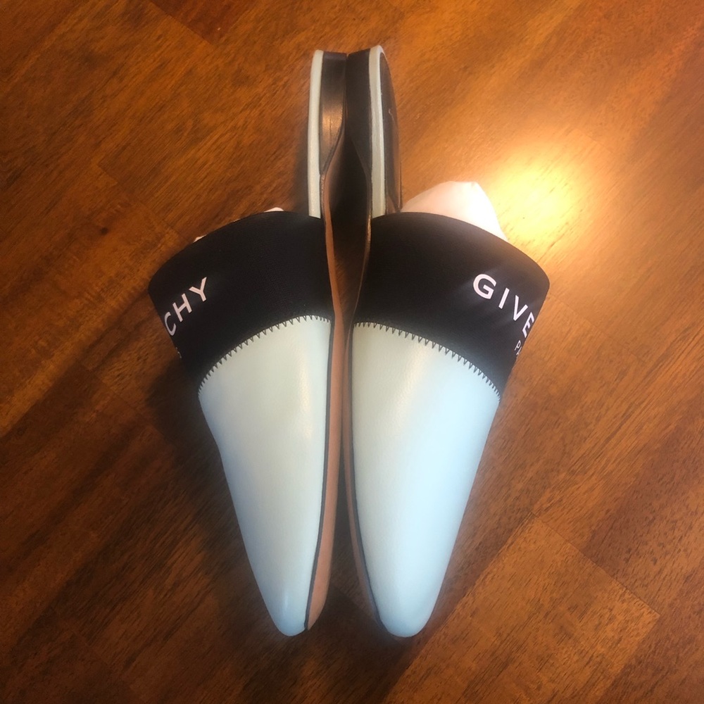 NIB $550 GIVENCHY Bedford Logo Mule in Aqua Marine- Size 37! - Picture 6 of 9